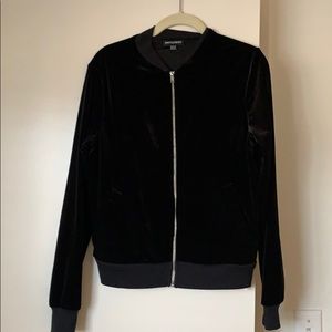 American Apparel Black Velvet Bomber